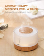 Essential Oil Diffuser Sound Machine Combo Diffuser for Aromatherapy Fragrant Oil Cool Mist Humidifier with Natural