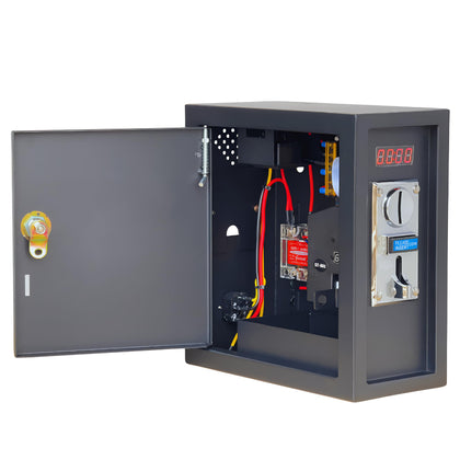 Sintron ST-002 110V Coin Operated Timer Control Power Box for Electronic Device Vending Machine, Gaming Machines, Massage Chairs, Shoe Polishers, Washing Machines, Chargers, Dryers, Auto Car Wash, PCs