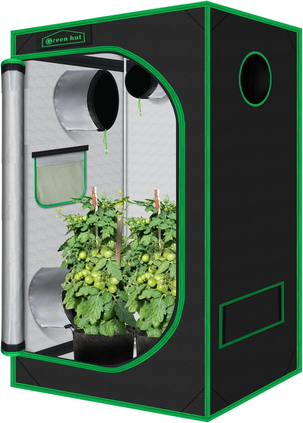 4x2 Grow Tent 48"x24"x60" 600D Mylar Hydroponic Growing Tent | Observation Window, Removable Floor Tray, 100%