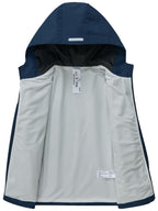 Boys Girls Waterproof Rain Jacket Lightweight Windbreaker Hooded