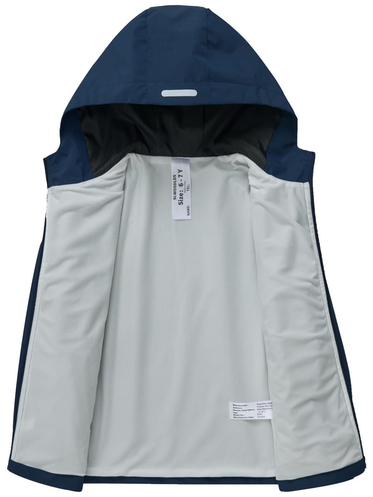Boys Girls Waterproof Rain Jacket Lightweight Windbreaker Hooded