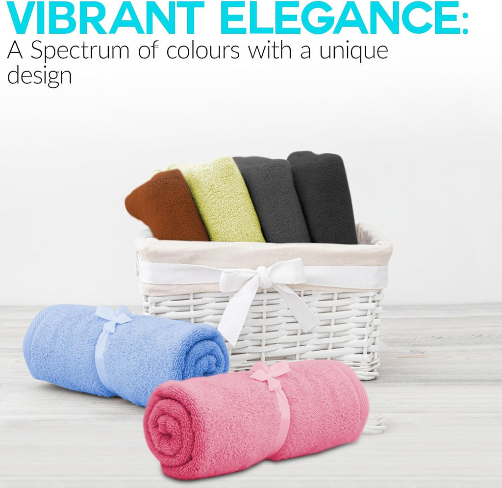 100% Cotton Hand Towel Set – Soft, Absorbent Towels for Bathroom, Kitchen & Gym Use – Durable, Reusable & Machine