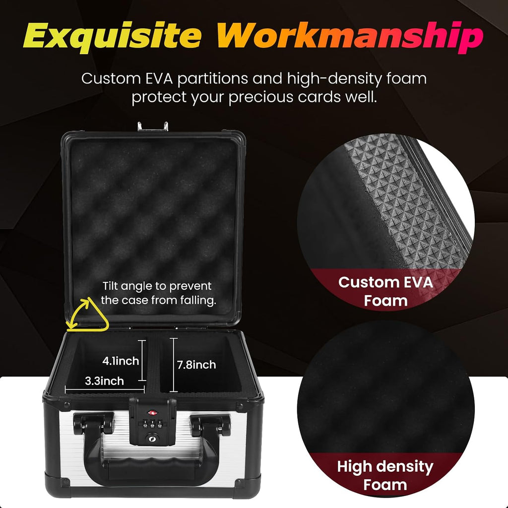 Graded Card Case Upgraded Sports Card Storage Box Waterproof Trading Card Holder, Compatible with PSA BGS CSG FGS Up