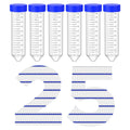 Conical Centrifuge Tubes 50mL, 25 Pcs Sterile Test Tubes with Screw Cap