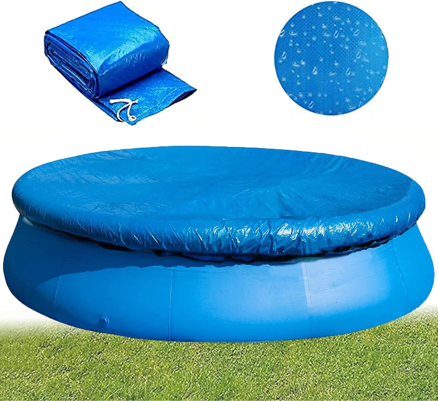 Solar Heating Round Pool Cover, Blue, 12 Ft
