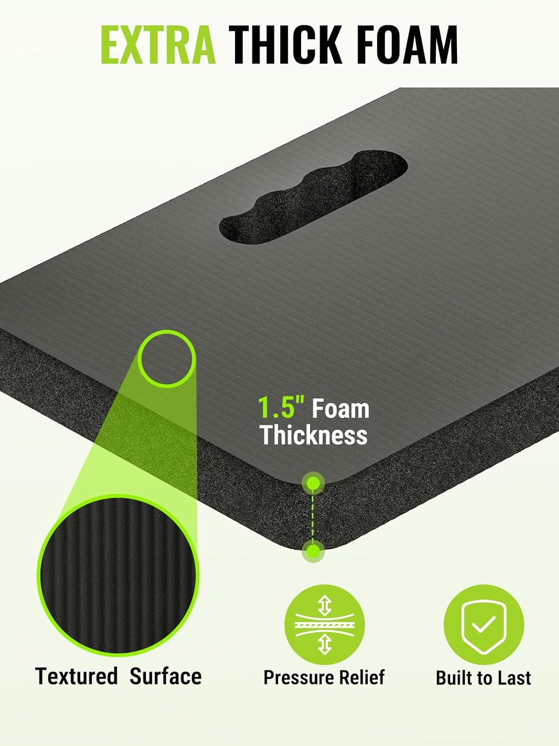 Extra Thick Kneeling Pad, Soft NBR Foam Cushioning for Knee, Large Foam Kneeler Mat for Gardening, Bathing Baby