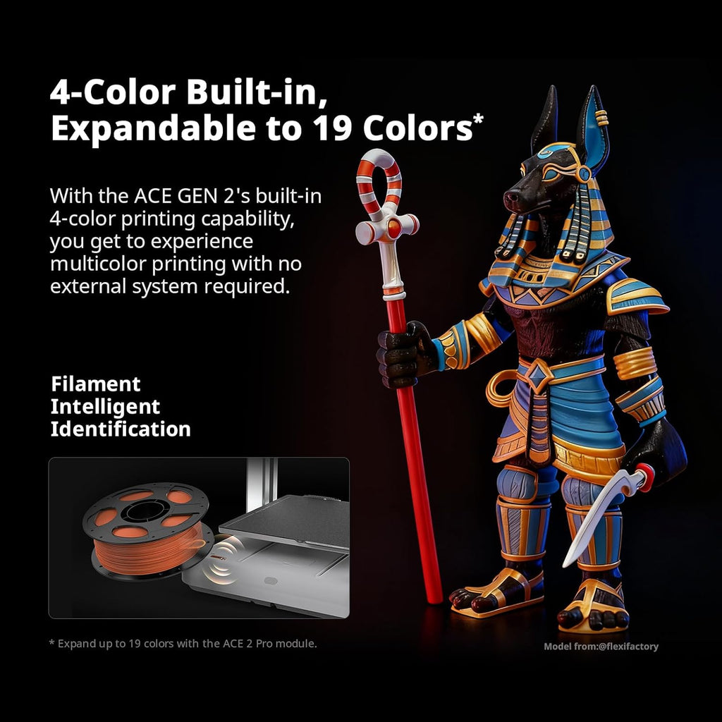 Kobra X Multicolor 3D Printer, Easy One-Click Printing | 2X Faster, 600mm/s High Speed 3D Printers for Beginners &