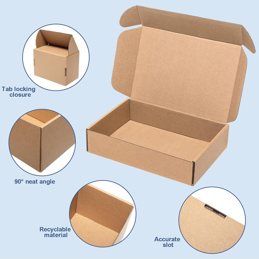 Shipping Boxes 7x5x2" 60 Pack Brown Corrugated Cardboard Box Mailer