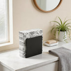 Black Napkin Holder for Table, Acrylic Upright Napkin Dispenser for Kitchen Dining, Modern Table Napkin Holders
