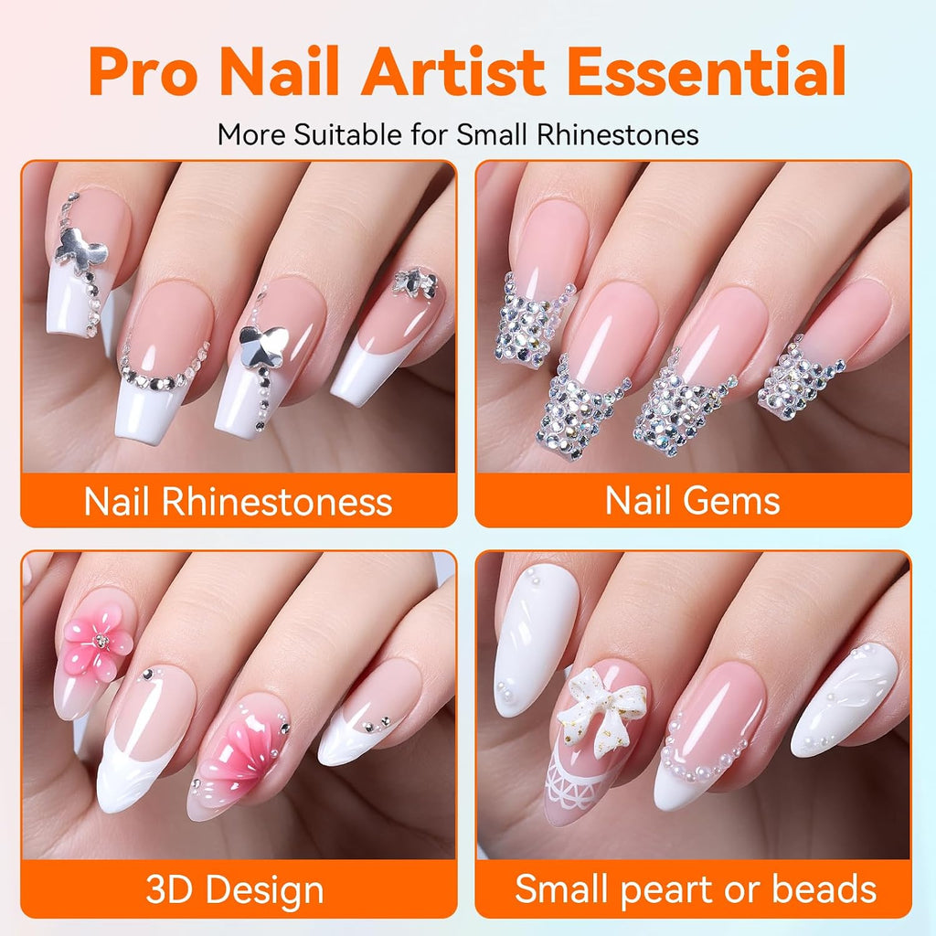 2Pcs Rhinestone Glue, Strong Hold 3D Gel Nail Art Nail Gem Glue