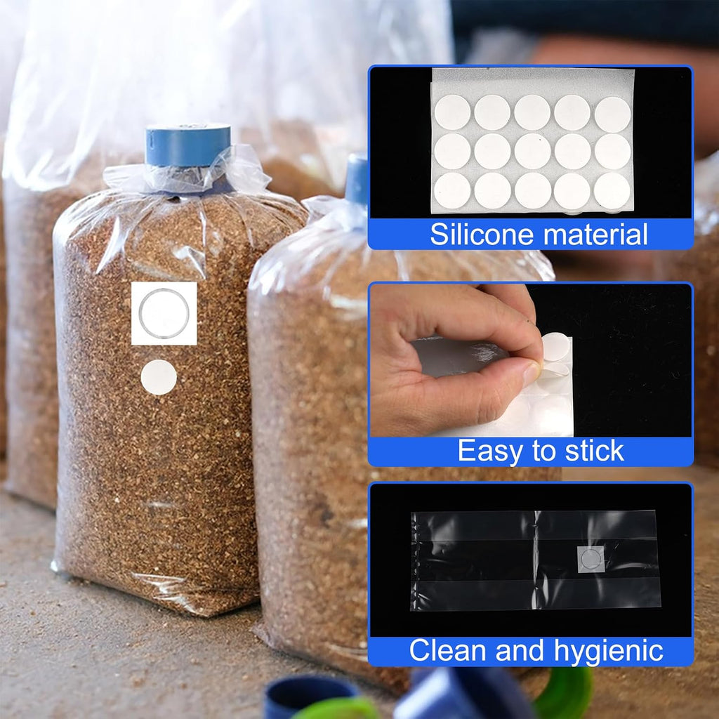 60-Pack Mushroom Grow Bags, 8 x 5 x 20 Inch, 6 Mil Thick Spawn Bags