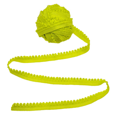 11 Yards Pom Trim Ribbon, Wide Pom Ball Fringe Trim Ribbon Sewing Accessory DIY Crafts for Home Curtain Clothes