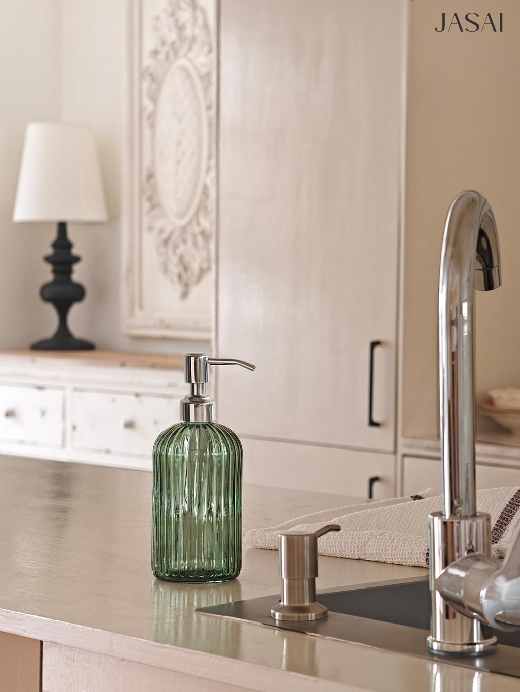 18Oz Green Soap Dispenser with Rust Proof Pump