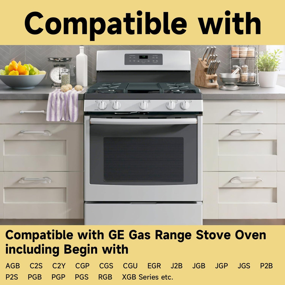 4 Pcs Surface Burner Caps Set Shiny Black Burner Caps Compatible with GE Gas Range Stove Oven Replace#: wb29k10009 (Small 2.6 inch) wb29k10001 (Medium 3.2 inch) wb29k10006 (Large 3.5 inch)