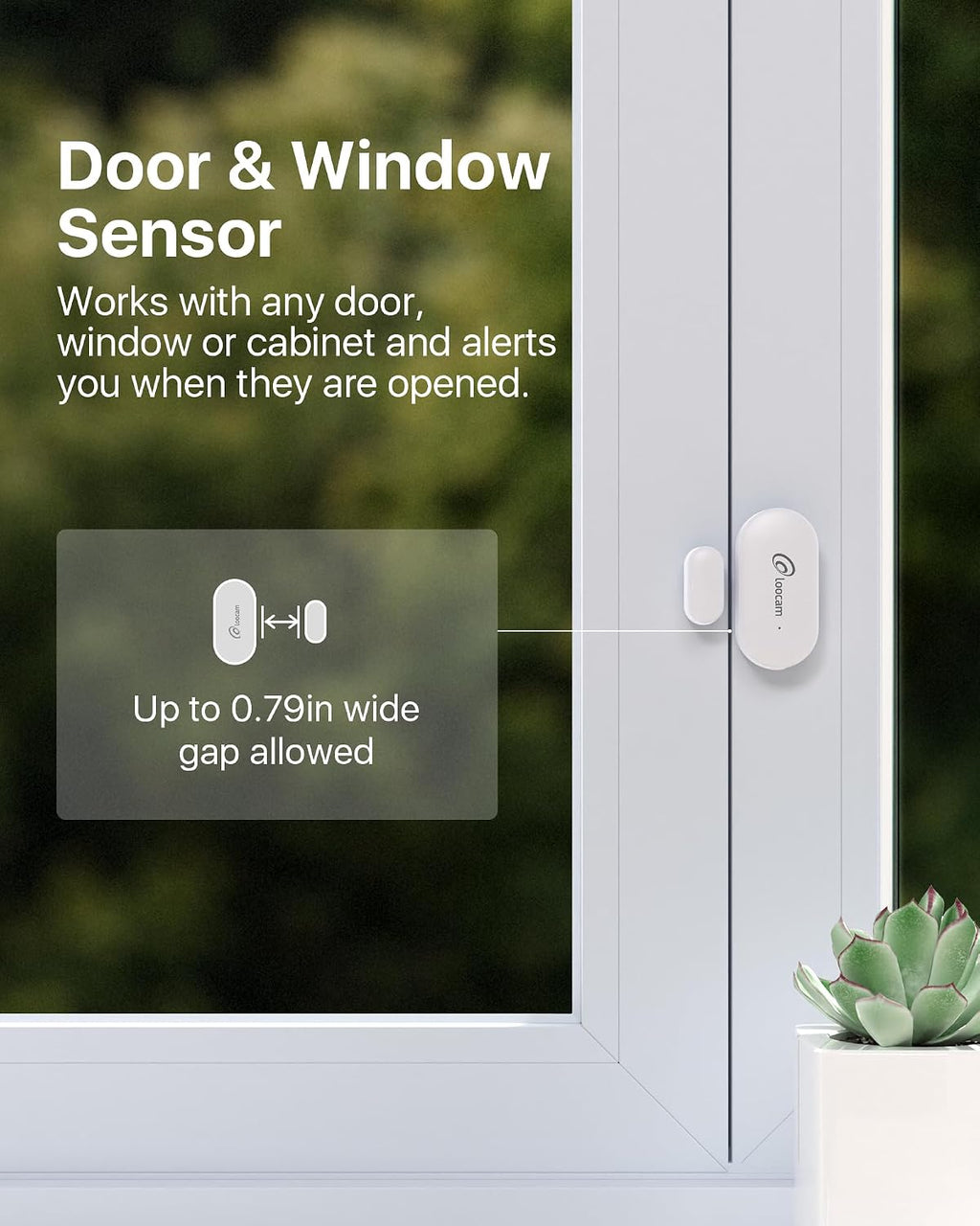 Wireless Alarm System 6 Pieces Kits for Home Apartment | 1 Smart Hub, 2 Door & Window Sensors, 1 Smart Button, 1 PIR