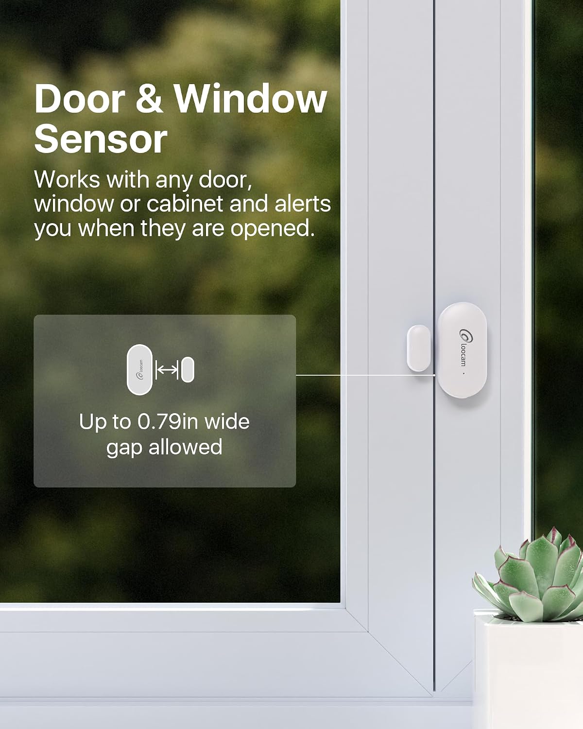 Wireless Alarm System 6 Pieces Kits for Home Apartment | 1 Smart Hub, 2 Door & Window Sensors, 1 Smart Button, 1 PIR