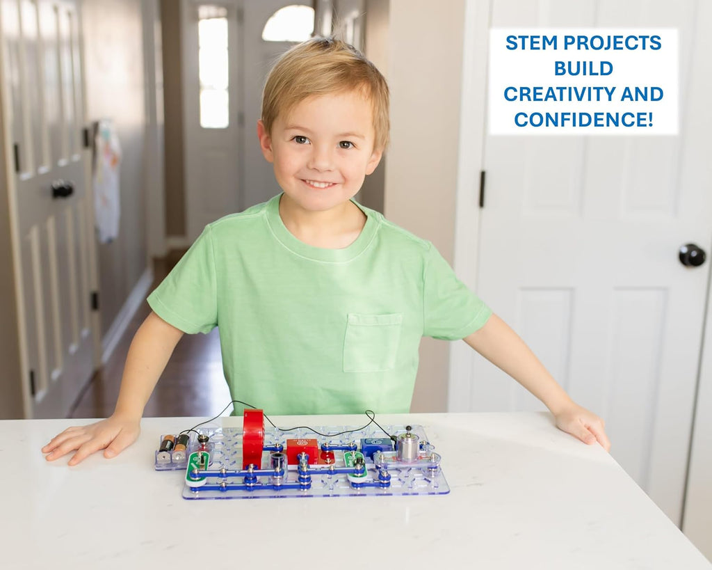 Jr. SC-100 Electronics Exploration Kit, Over 100 Projects, Full Color Project Manual, 28 Parts, STEM Educational Toy