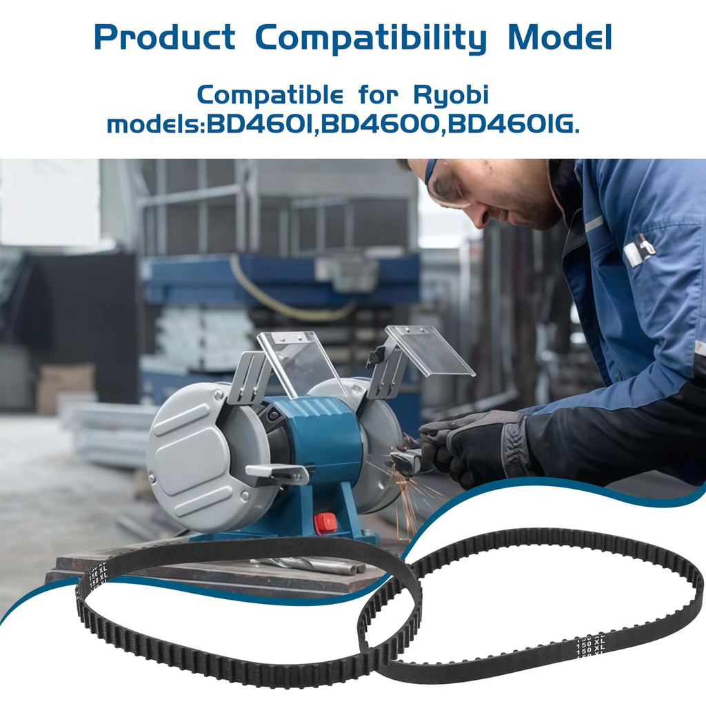 2 Pack BD46075 Cog Drive Belt for Ryobi BD4601 BD4600 Disc Sander