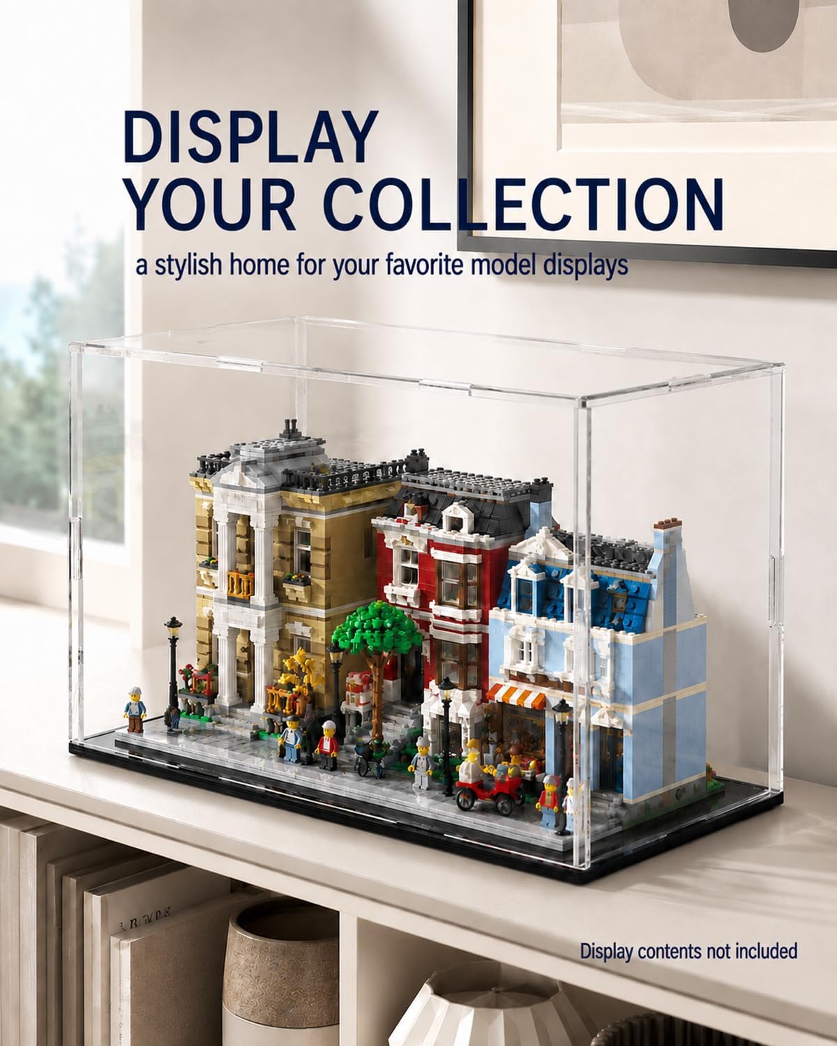 Self-Assembly Acrylic Display Case,Deluxe Dustproof Showcase,Cube Countertop Box for Pop Figures Collectibles