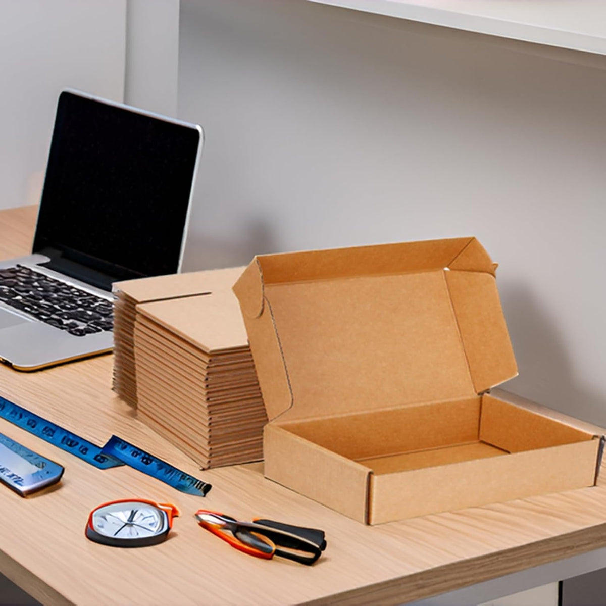 Kraft Brown Shipping Boxes 13x10x2 Inches, 20 Pack