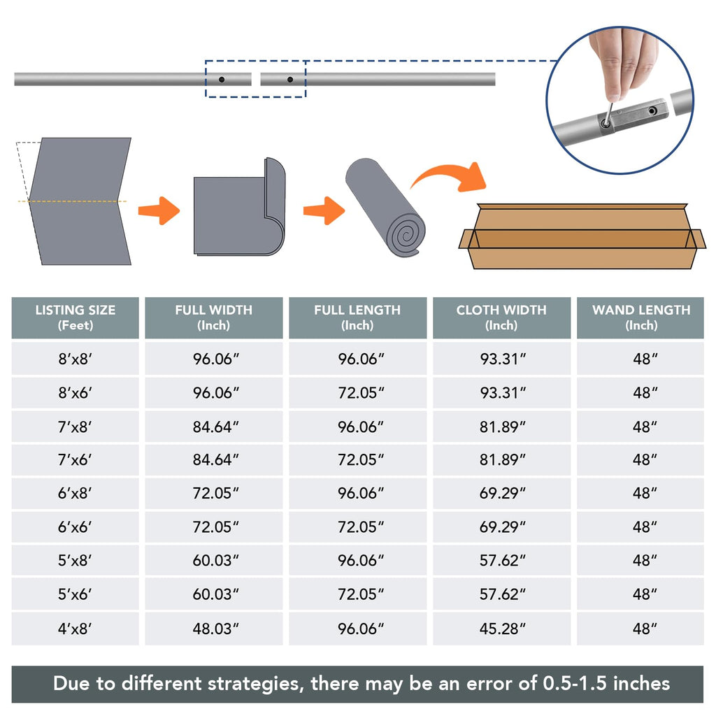 Outdoor Roller Shade for Patio Custom Size, Walnut