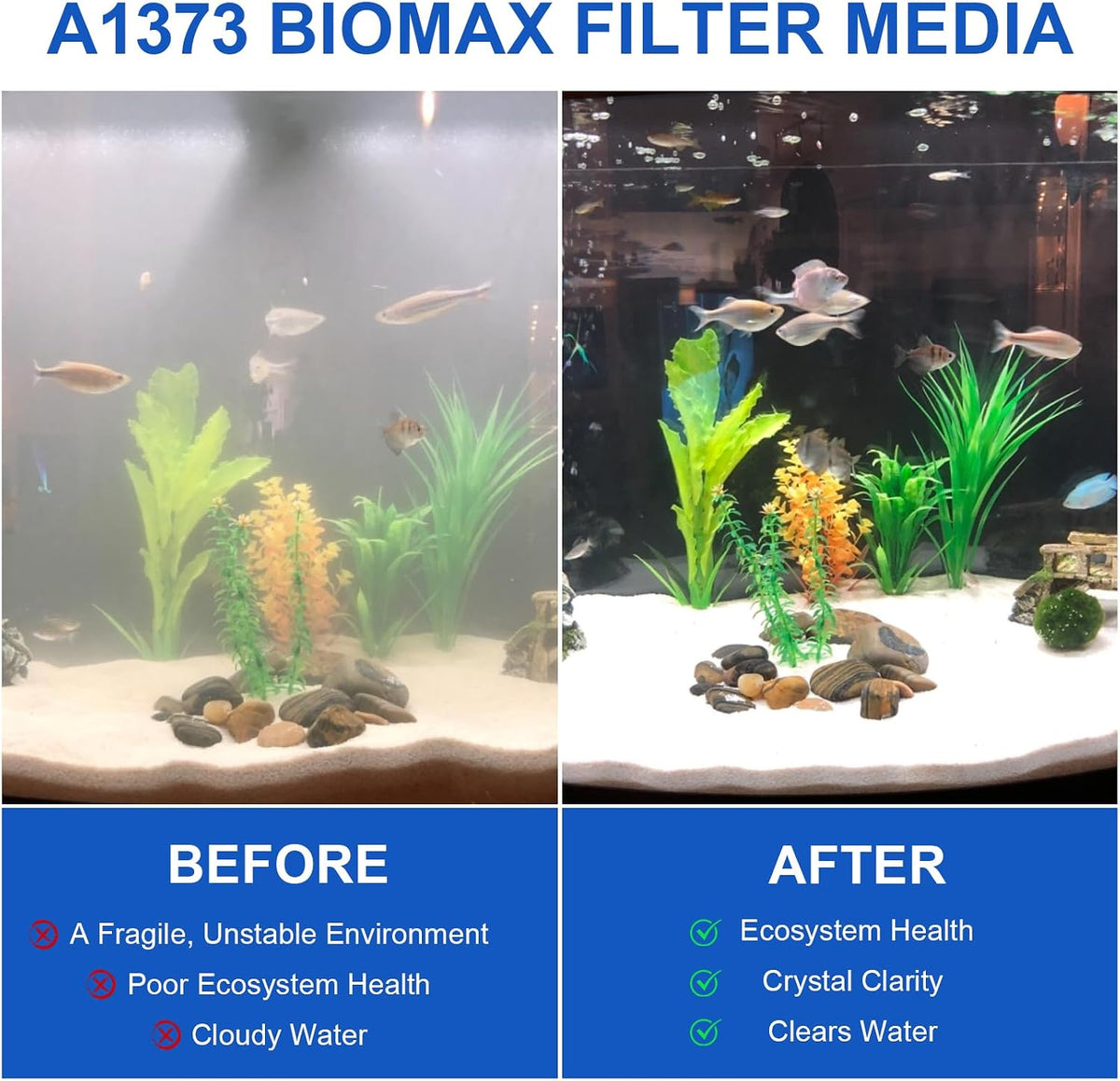 420g A1373 Biomax Filter Media Kit for AquaClear 70 Power Filter, 3 Pack
