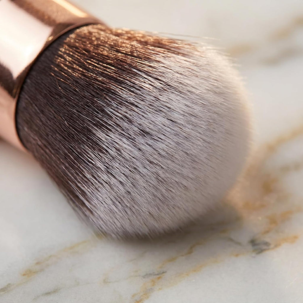 Double Ended Makeup Brush - Retractable Powder & Concealer Blending Brush, Soft Synthetic Dual Ended Foundation Tool