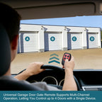 Universal Garage Door Remote Cloning Homelink Programmable Learning Remote, 4-Button Multi-Frequency (280MHz-868MHz)
