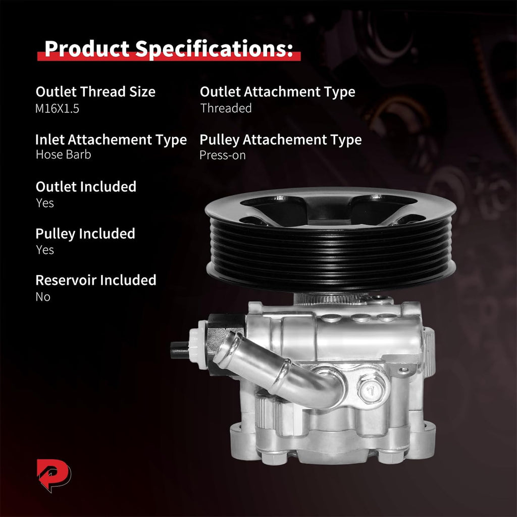 PHOBOOS Power Steering Pump Fit for Toyota RAV4 2001-2005