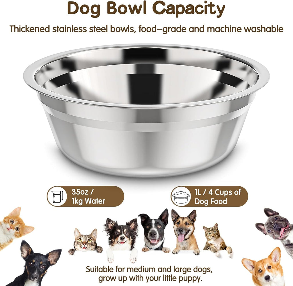 Elevated Dog Bowls Large Breed Raised Dogs Bowl Stand Large/Medium Sized Dog Stainless Steel Food Water Bowl Stands 5