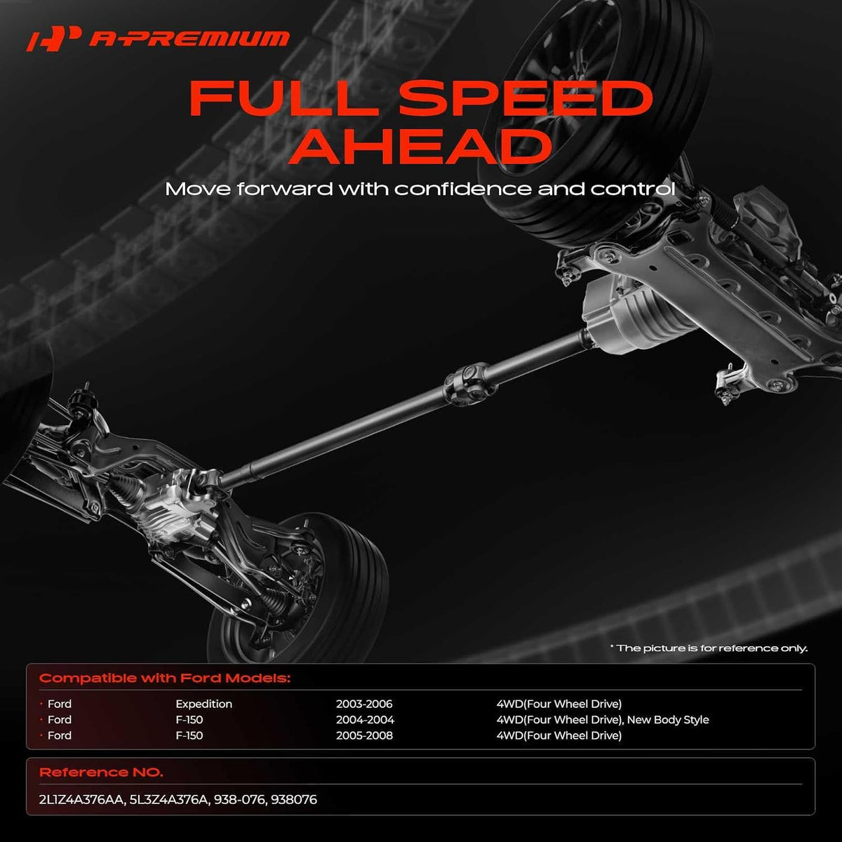 A-Premium Front Drive Shaft Driveshaft Assembly Compatible with Ford
