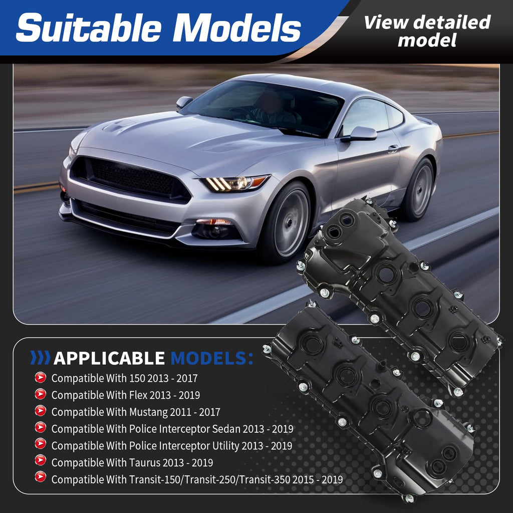 Valve Cover Compatible with Mustang Taurus Explorer MKX Edge Flex 3.5L 3.7L