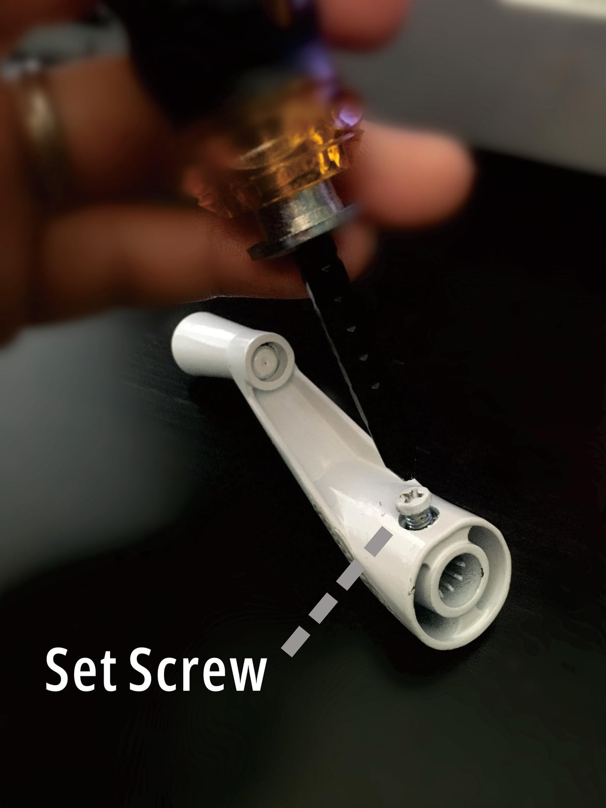 Casement Window Crank Handle Replace,White,3/8" Spline Socket Handle,Single