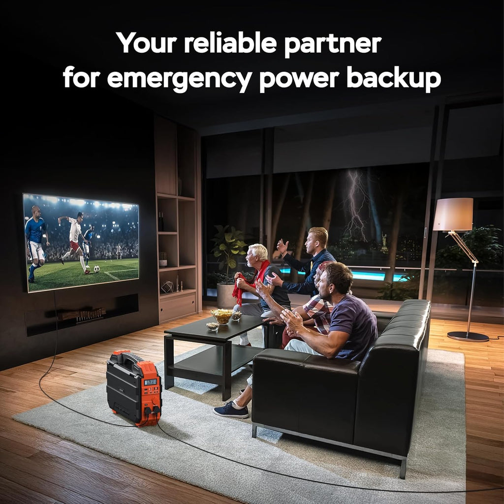 Portable Power Station 1600W (Peak 3200W), Built-in Solar Panel, 1024Wh LiFePO4 Battery, 100W USB-C Fast Charge