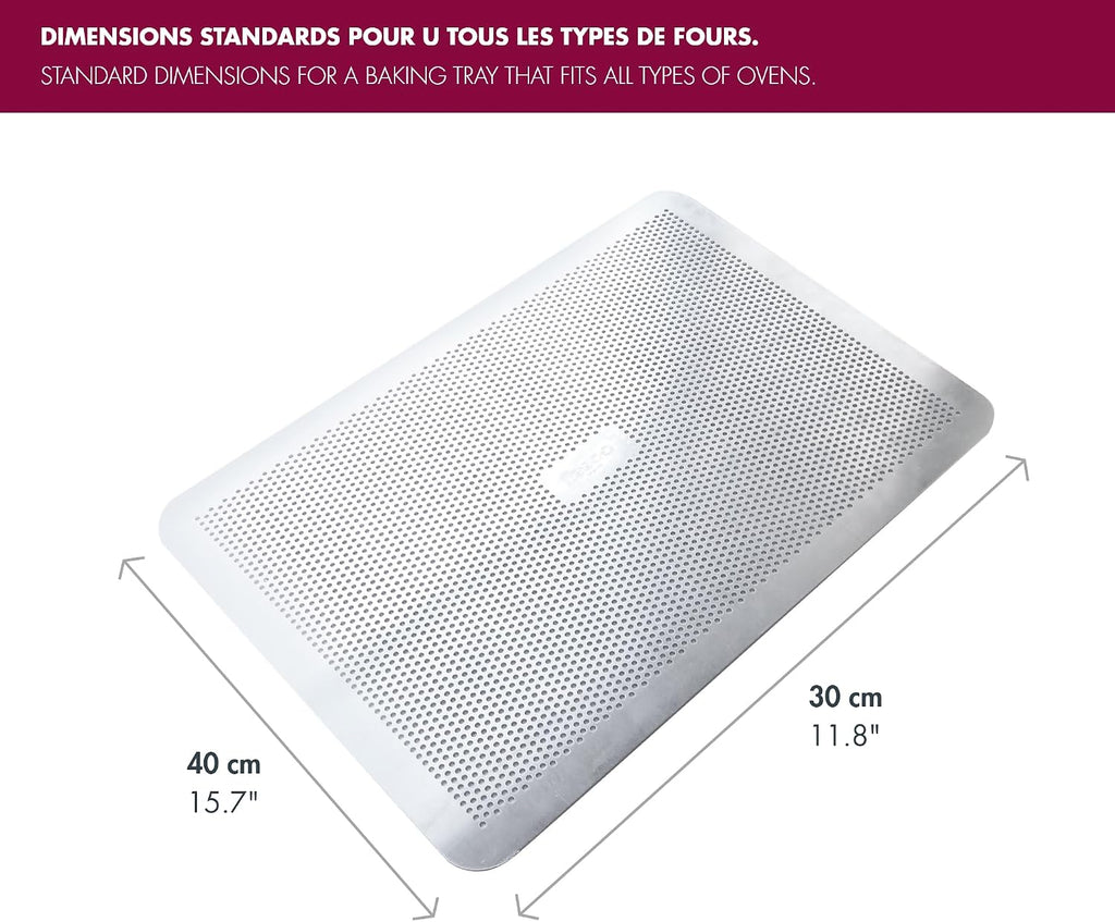 Aluminum Flat Perforated Baking Sheet - 15 3/4" x 11 13/16" - Durable and Versatile