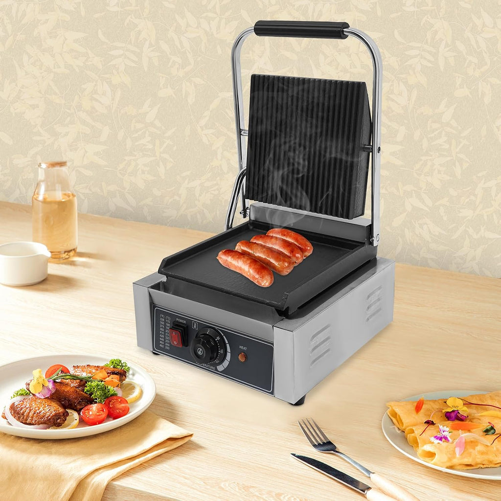 Commercial Sandwich Panini Press Grill,1800W 110V Panini Maker