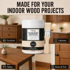 Water-Based Polyurethane for Wood, Clear Satin Finish, 8 fl oz