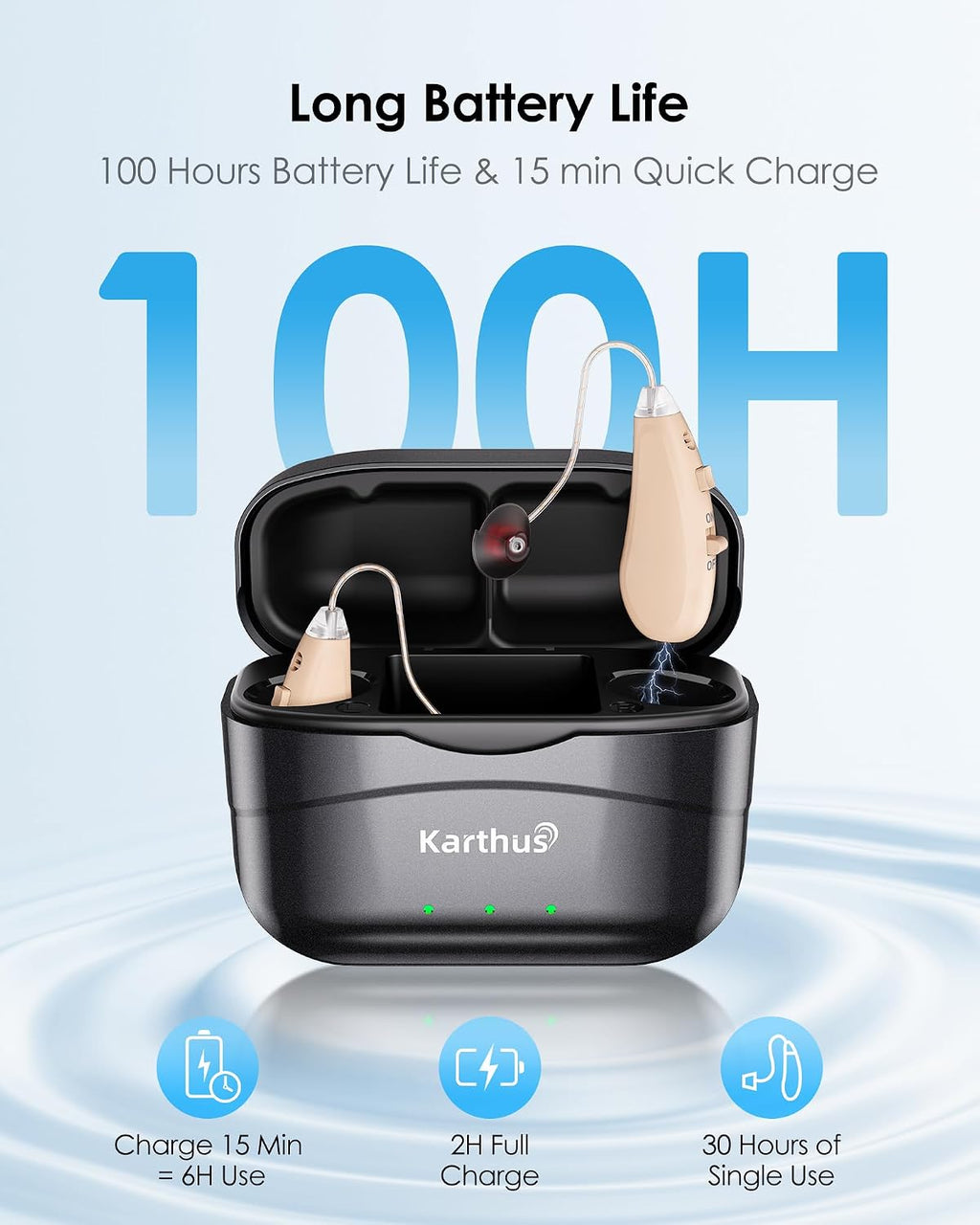 OTC Hearing Aids for Seniors, Rechargeable with Noise Reduction