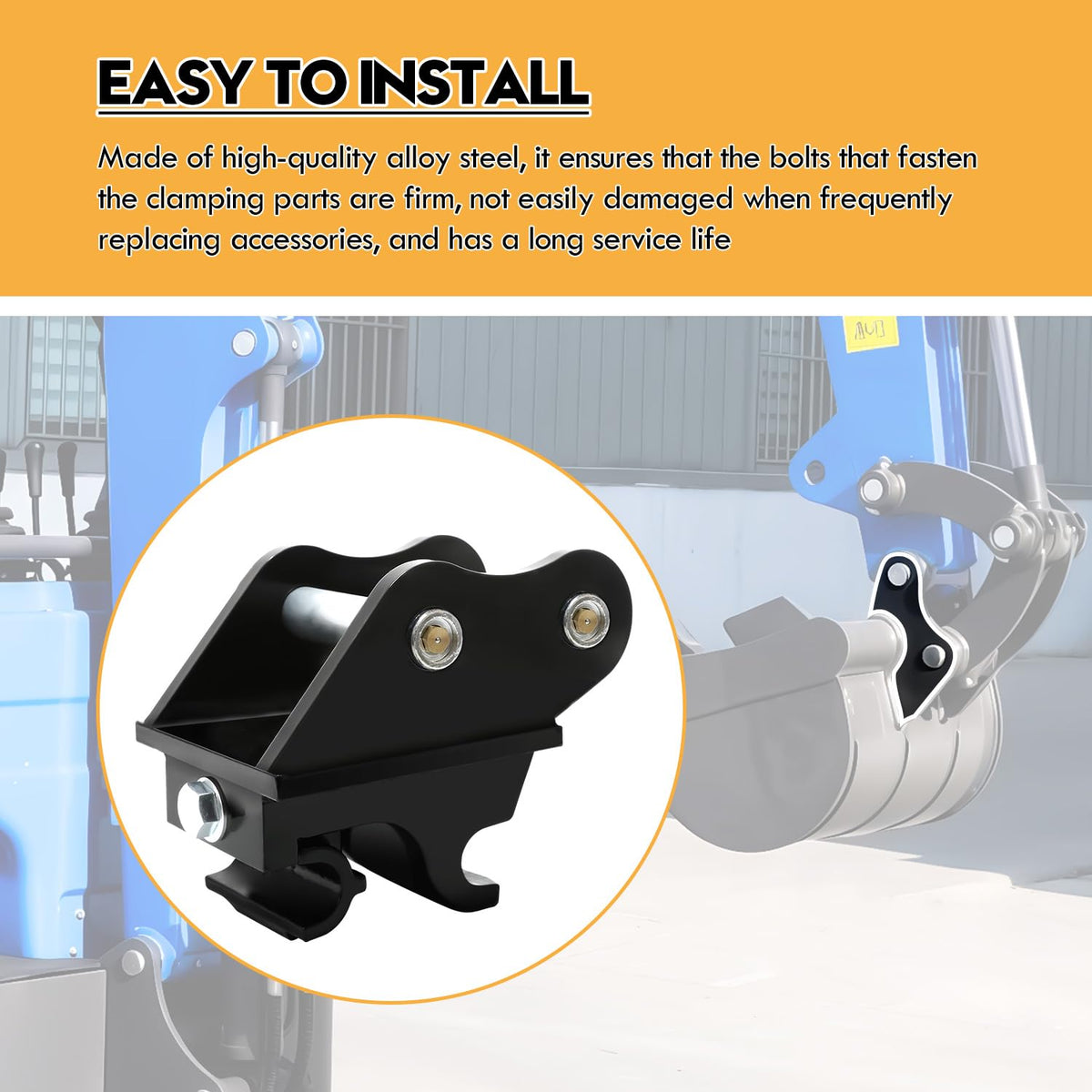 Knmuoep Heavy Duty Mini Excavator Quick Hitch Coupler for 1-3 Ton