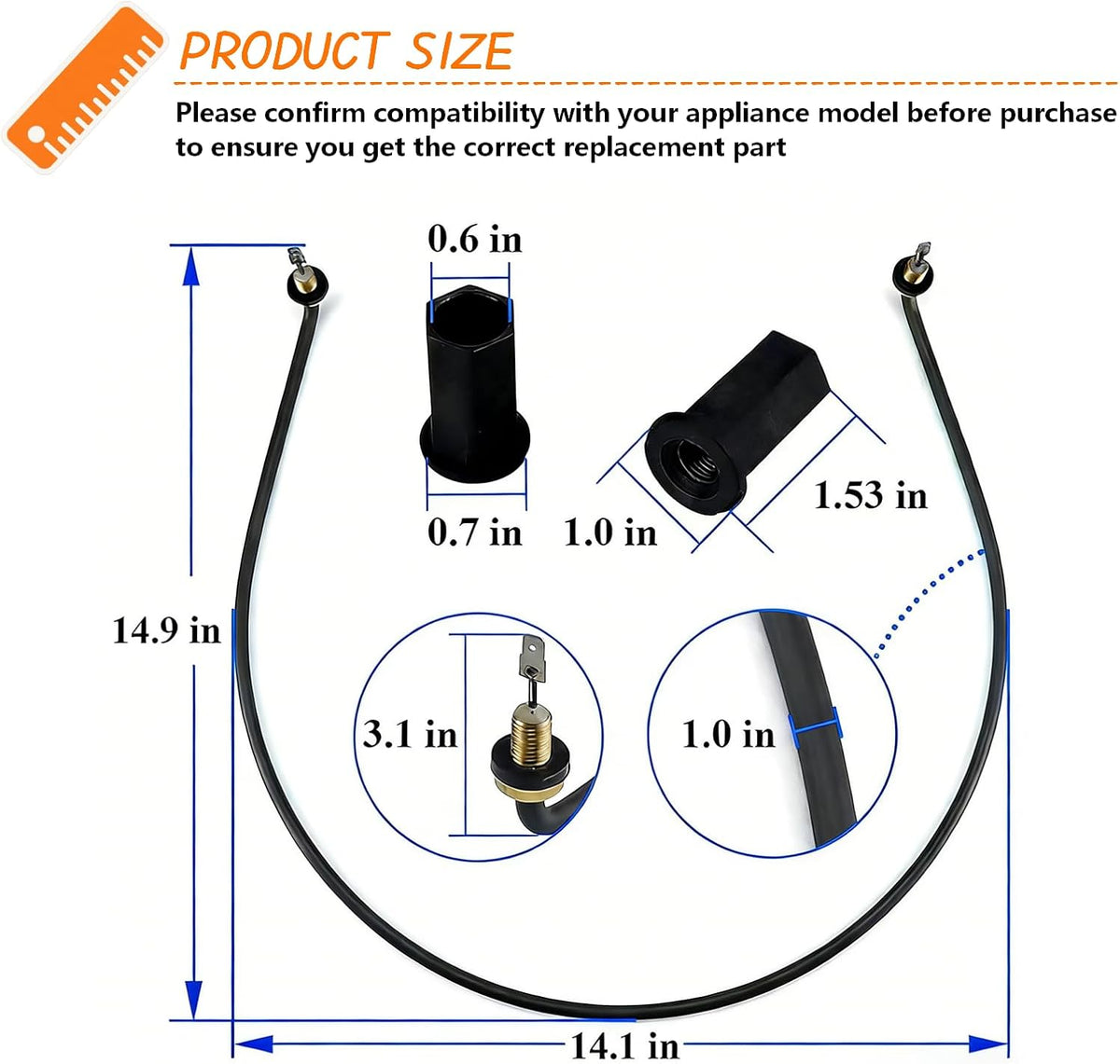 BestParts W10518394 Dishwasher Heating Element