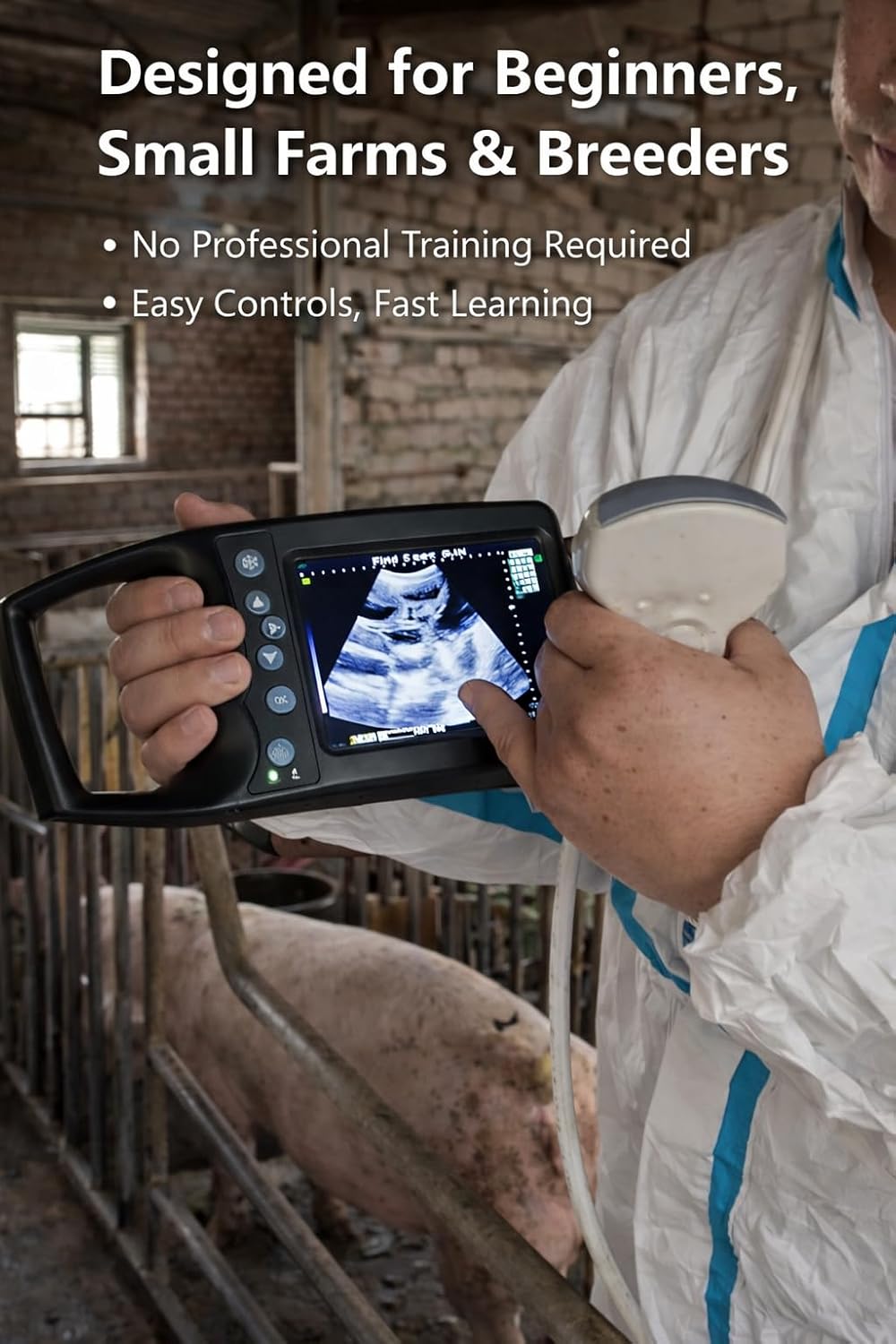 A8 Professional Veterinary Ultrasound Machine with 3.5MHz Convex Probe