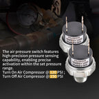 CNWZYMX 120-150 PSI Air Pressure Switch 1/4 NPT Thread, Silver 2PCS