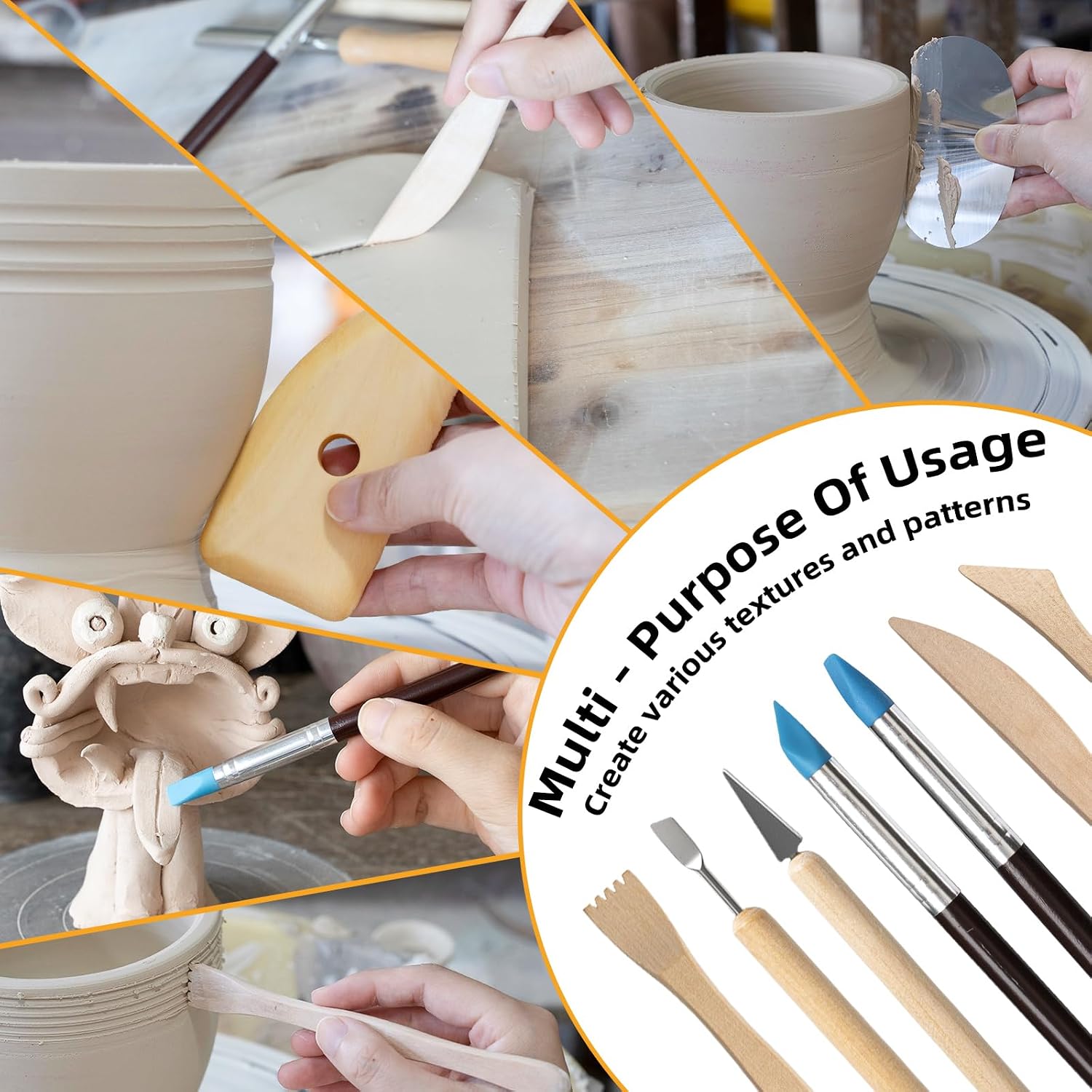 29 PCS Clay Tool, Clay Sculpting Tools Kit, Pottery Tools Can be Used for Stippling, Carving, Molding, and Shaping