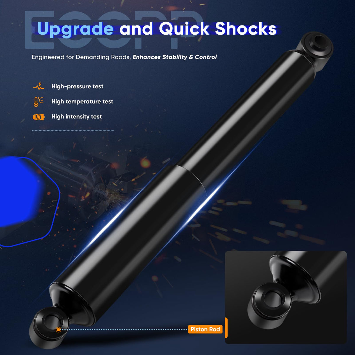 Shocks Struts, ECCPP Rear Pair Shock Absorbers for Nissan Xterra 2005-2014
