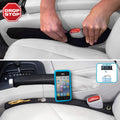 The Original Patented Car Seat Gap Filler (AS SEEN ON Shark Tank) - Set of 2 and Slide Free Pad and Light