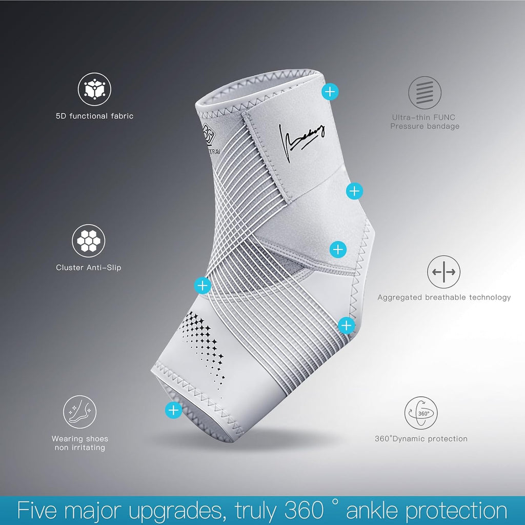 Ultra-Thin Ankle Brace for Women Men, Breathable Compression Ankle Support for Sprained Ankle, Achilles Tendonitis &