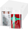 200 Pack 9" x 12" Clear Plastic Gift Bags with Die Cut Handle