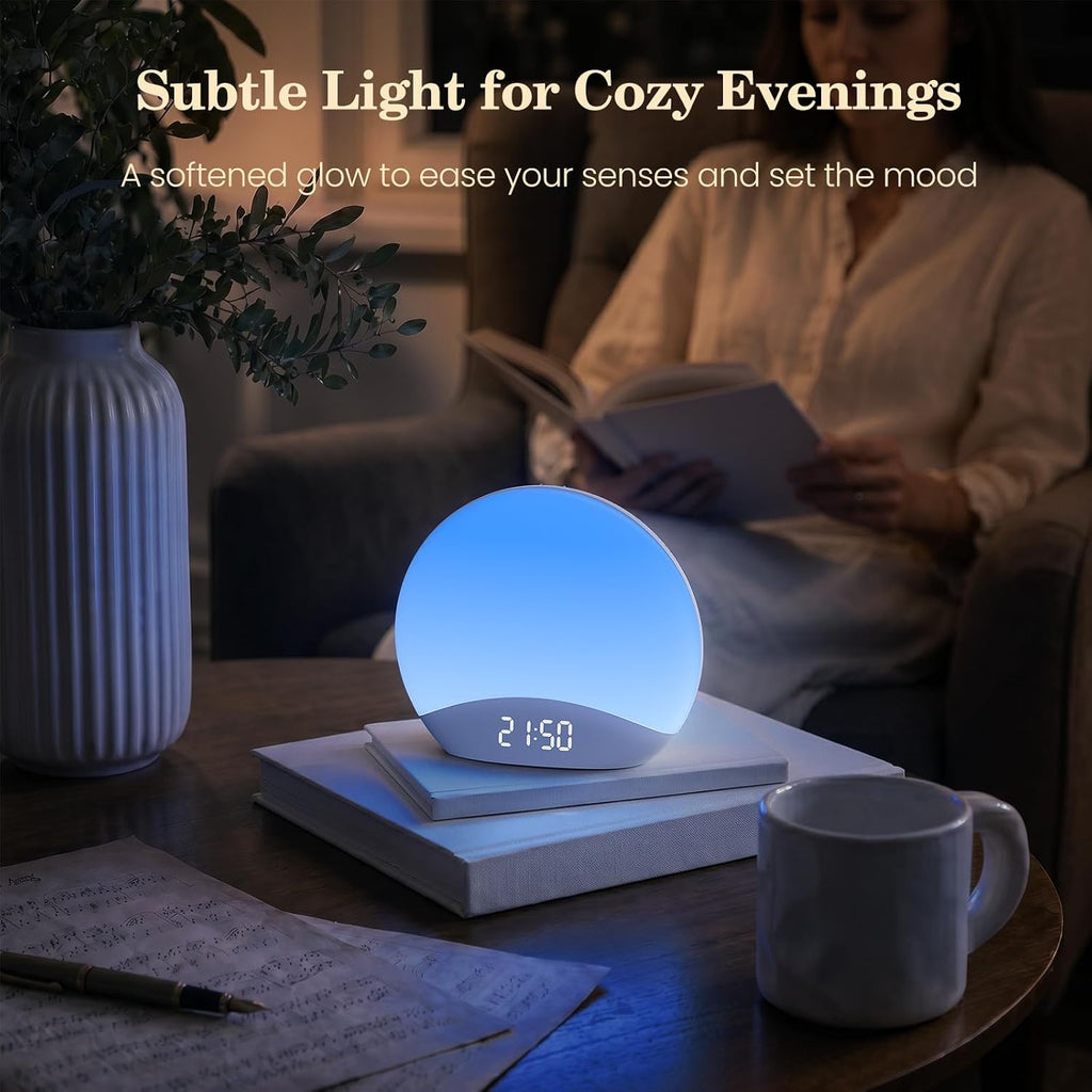 Sound Machine Sunrise Alarm Clock with Night Light for Bedrooms | 26 Nature Inspired Sleep Sounds, 0-100% Dimmable