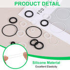 DEFANEX 10pcs Silicone O-Ring 95mm OD 91mm ID 0.5mm Width White