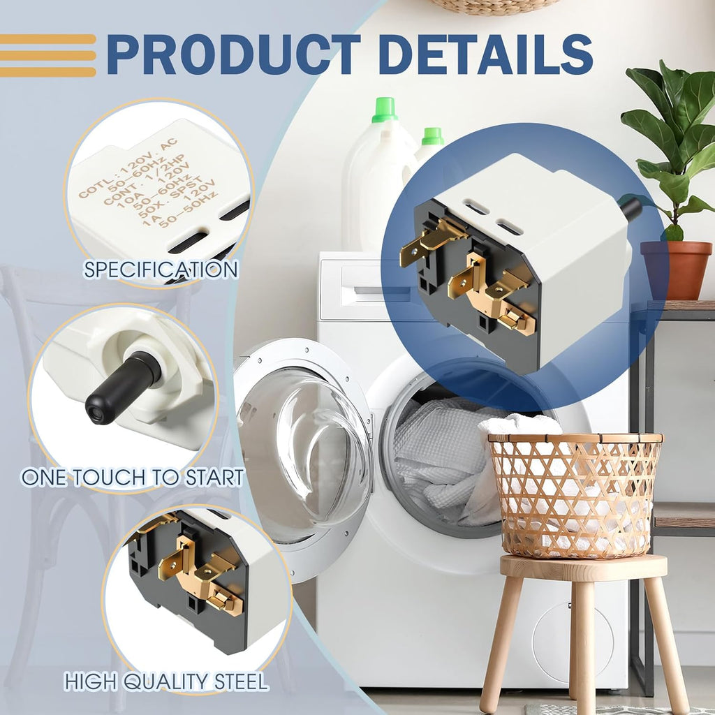 Capoda 3398095 Dryer Push to Start Switch Replaces AP6008358 527427
